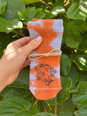 Brand New Hand-dyed Cotton Blend Tie-Dye Octopus Tube Socks